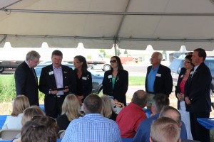 Greater Mankato Chamber Cerificate Presentation to Norman Oberto of Imperial Plastics